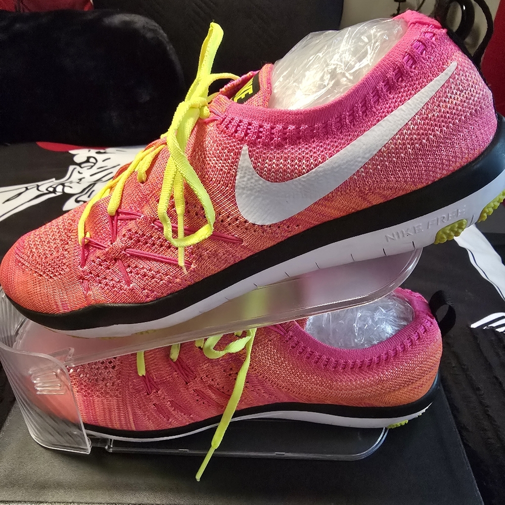 Nike Pink and Yellow Athletic Shoes